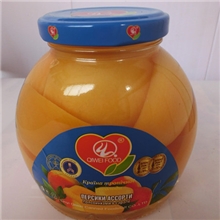 出口俄罗斯黄桃半罐头550ml12瓶一箱