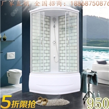 【批发】热销第一整体豪华封闭淋浴房带浴缸实物拍摄安装图示