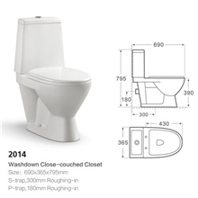 【洁具厂家】马桶批发分体马桶座便器出口伊朗分体坐便器
