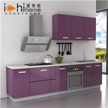 皮阿诺(爱奇屋)整体橱柜定做都市丽人现代简约烤漆厨房厨柜定制