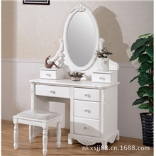 南康家具厂家直销实木板式拆装妆台实木妆台