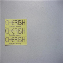 电镀金色金属logo标贴诚信商供应商金属logo标签