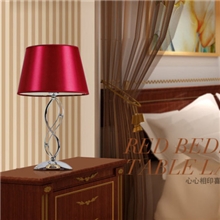 红色布艺台灯家居台灯婚庆床头装饰台灯批发厂家直销0725