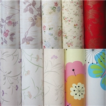PVC自粘墙纸田园风格卧室壁纸即时贴|加厚翻新贴一件代发