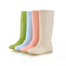 2013新款女鞋靴子VIVI韩版日系甜美平跟高筒靴雨鞋雨靴