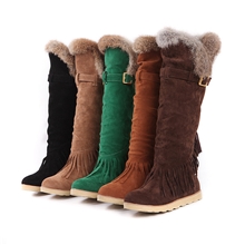 小额批发2013冬季热销时尚流苏高筒靴大码女靴现货