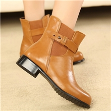 工厂批发春秋冬季女鞋韩版皮带扣骑士靴短靴低跟机车靴女靴子