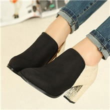 2013秋季新款厂家批发女鞋尖头粗跟单鞋女高跟鞋拼色女鞋