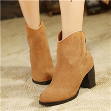 工厂批发特价女鞋2013秋季新款高跟短靴女英伦风粗跟磨砂皮女靴子