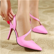 爆款欧美风大牌风范漆皮高跟鞋夜店性感女鞋批发小尖头鞋