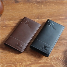 现货供应新款品牌男士长款钱包多卡位真皮钱夹皮夹厂家直销