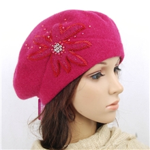 啦啦蜜羊毛针织贝雷帽子高品质女士秋冬帽子批发代理厂家直销