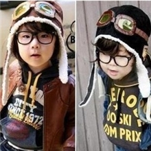 爆款韩版儿童新款冬帽飞行员帽空军帽宝宝护耳帽加绒批发E66