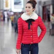 2013冬装新款时尚短款修身女装羽绒服大毛领加厚棉服外套YS174