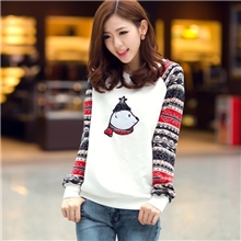 2013秋装新款女装宽松套头拼接长袖卫衣女上衣外套YS014