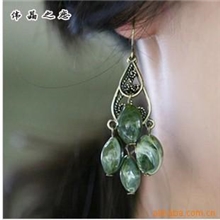 五皇冠伟晶之恋韩国饰品波西米亚复古流苏串珠耳环11215