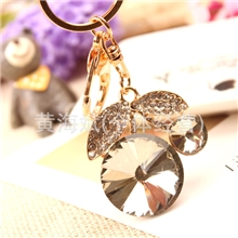 创意钥匙扣甜美樱桃桃心满钻钥匙扣钥匙环厂家直销批发