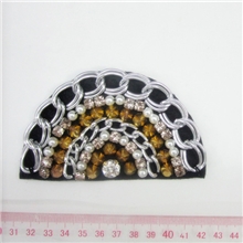 供应半圆链条铆钉肩章钉珠章仔手工肩章