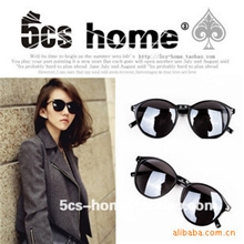 MALIANAN佩戴vintage风格欧美型圆形超黑太阳镜墨镜77077