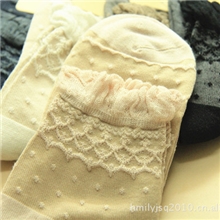 公主范儿韩国G系列竹炭纤维公主设计女士中筒棉袜子