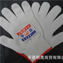 【热销】高弹尼龙丝手套细纱耐磨防滑棉纱手套白劳保手套浸胶批发