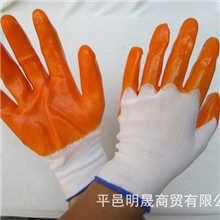 【半挂】尼龙浸胶pvc牛筋劳保手套【鲁江浙沪皖6元不限重】批发