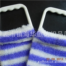 蓝白条纹PE长带浴擦