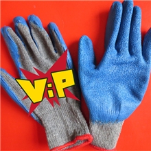 浸胶涂胶灰纱线皱纹厂家加工订做劳保工作防护耐磨耐滑灰纱蓝手套