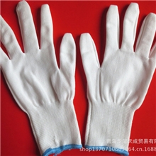 210G尼龙涤纶十三针弹力薄尼龙电子厂首饰厂劳保手套厂家直销