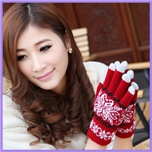 供应爆款雪花触摸屏手套电容屏触摸控手套iphone手套多色