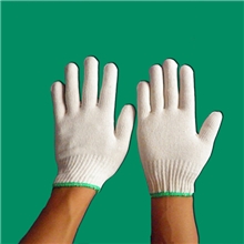 订做临沂劳保手套厂家批发45gA级灯罩棉棉纱手套耐磨劳保厂家