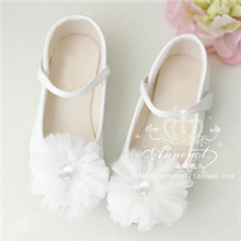高档花童鞋公主单鞋公主皮鞋女童儿童单鞋皮鞋白色
