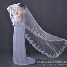 新娘头纱/婚纱头纱/长头纱3米/大蕾丝花边头纱/结婚面纱特价