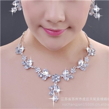 新娘配饰/耳环套链/高贵装奢华/水钻项链银白色黑色枚红色等多色