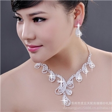 2013绝美新娘项链/奢华满钻套链/耳夹/婚纱配饰/华亿百货批发