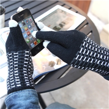 商务羊绒防水吸汗压花触摸屏手套时尚男士加里内胆保暖触摸屏手套