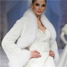 月缘婚纱百货，新款有领长袖披肩，颜色多种，可以定做