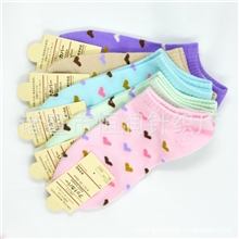 春秋款船袜，小爱心船袜，全棉袜子