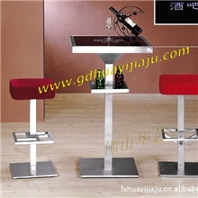 热销不锈钢酒吧桌武汉双层吧桌椅家具定做湖北KTV吧台椅生产