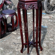 TD明清古典仿古中式实木六角花架厂家直销榆木榫卯仿红木