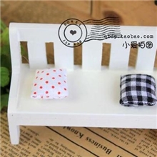 田园迷你白色家具迷你家具拍摄道具家居装饰品小椅子带靠垫