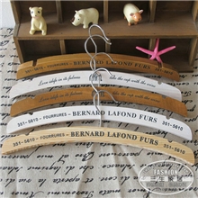 zakka英文复古做旧法文字母原木衣挂衣架裤架实木批发