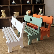 ZAKKA道具原木椅子公园椅镂空爱心椅娃娃椅子摆件