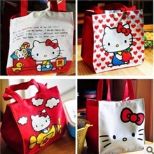 可爱卡通hellokitty饭盒包便当包手拎袋化妆包收纳整理袋