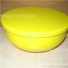 直销100%美耐皿仿瓷密胺彩色美耐皿泡面碗加盖有手柄