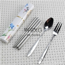 不锈钢环保餐具不锈钢餐具三件套热销推荐实地认证套装