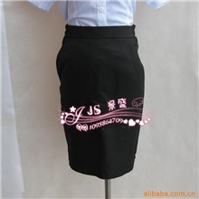 黑色热销服务员西裙酒店工作裙女装短裙JS39特价中