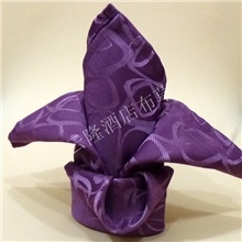 厂家批发定制紫色高档涤纶提花口布桌布台布时尚高贵