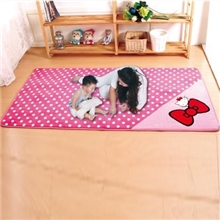 可爱猫多功能卡通圆点游戏地垫hellokitty地毯KT猫地垫门垫