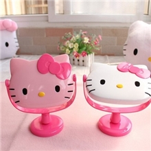 hellokitty镜子头型化妆镜可爱猫化妆镜KT猫台式镜时尚美容